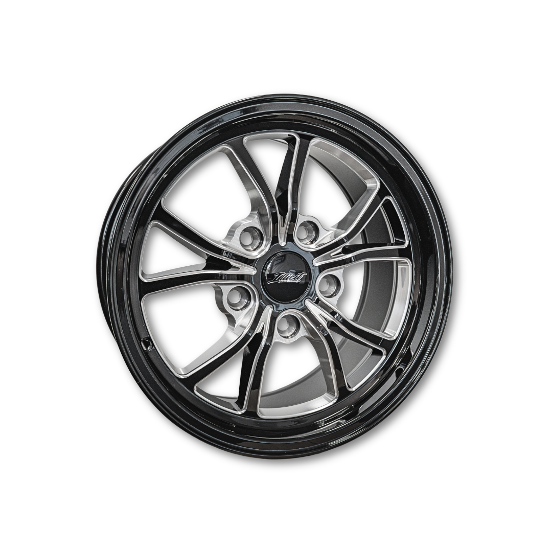 Illicit Race Wheels Black 'Eliminator' Rear Drag Wheels 15"x8.5" 3.5" BS | 5x114.3 5x4.5"