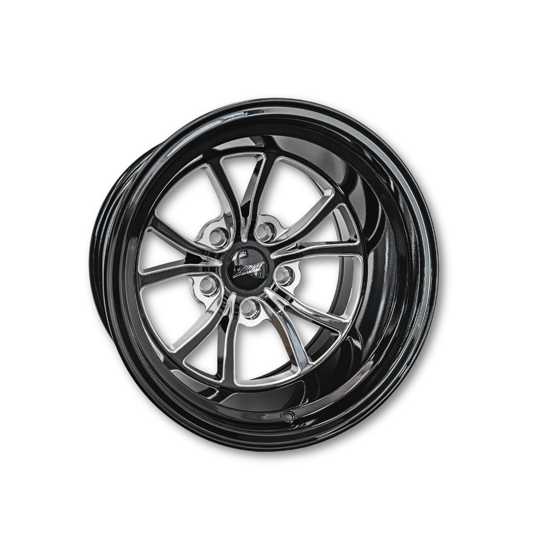 Illicit Race Wheels Black 'Eliminator' Rear Drag Wheels 15"x10" 3.5" BS | 5x114.3 5x4.5"
