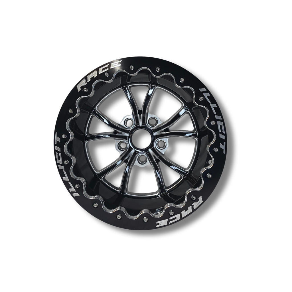 Illicit Race Wheels Black 'Eliminator' Rear Drag Wheels 15"x10" 5x120.65 | 5x4.75"